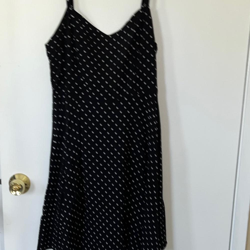 Old Navy Black Polka Dot Slip Dress
